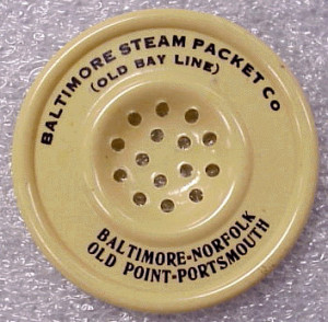 Sanitary Telephone Card from Baltimore Steam Packet Company.  Used to protect against germs while using the phone.  It was also supposed to slightly amplify the voice.