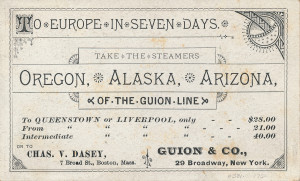 9 - Guion Line, 1880年的阿拉斯加汽船航行卡(2)
