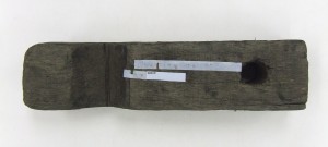 This is the largest piece of the Ronson's rigging that is in the collection. It measures 16 inches long by 3.5 inches wide and 3 inches tall.
