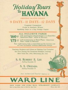 Ward Line假期旅游到哈瓦那广告（1）