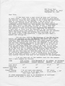 Fran DuCoin致E.W. Peterkin的信第1页，MS390, 6.1系列